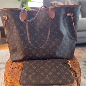 Louis Vuitton Never Full Tote w/ Wristlet